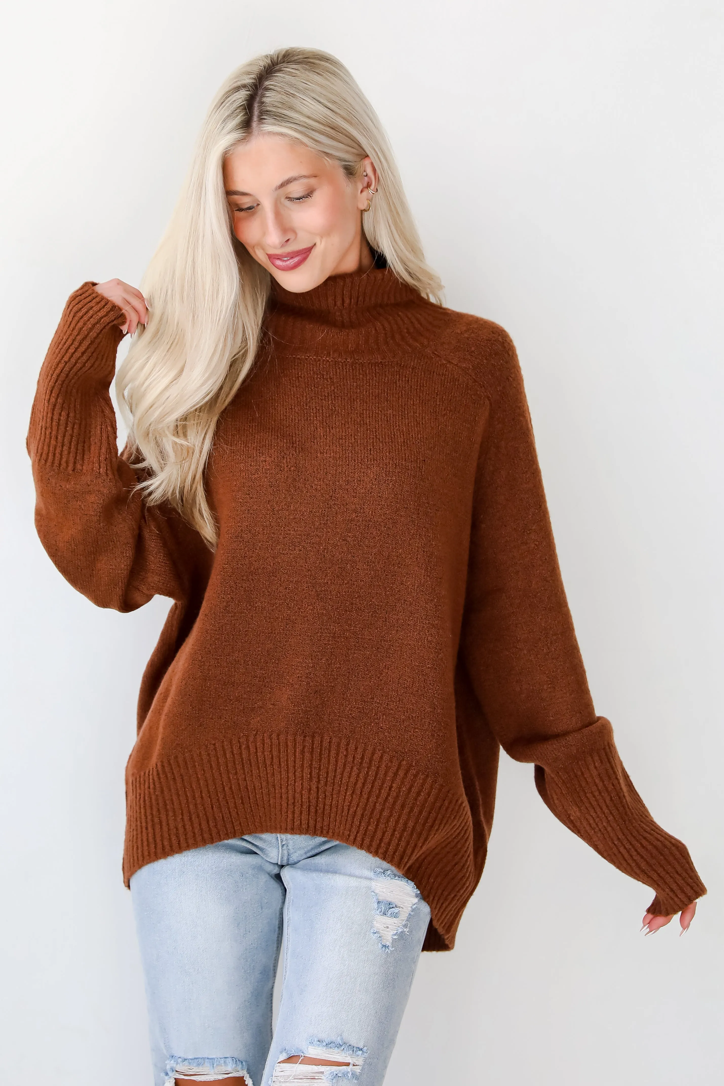 FINAL SALE - Notably Cozy Turtleneck Oversized Sweater - DOORBUSTER