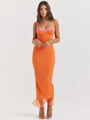 FLYTONN-Sexy spring and summer dresses, party dresses, graduation gifts,Zestful Zing Lace Detail Dress
