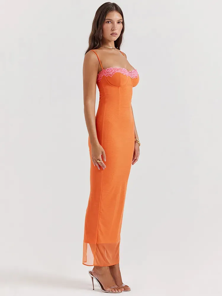 FLYTONN-Sexy spring and summer dresses, party dresses, graduation gifts,Zestful Zing Lace Detail Dress