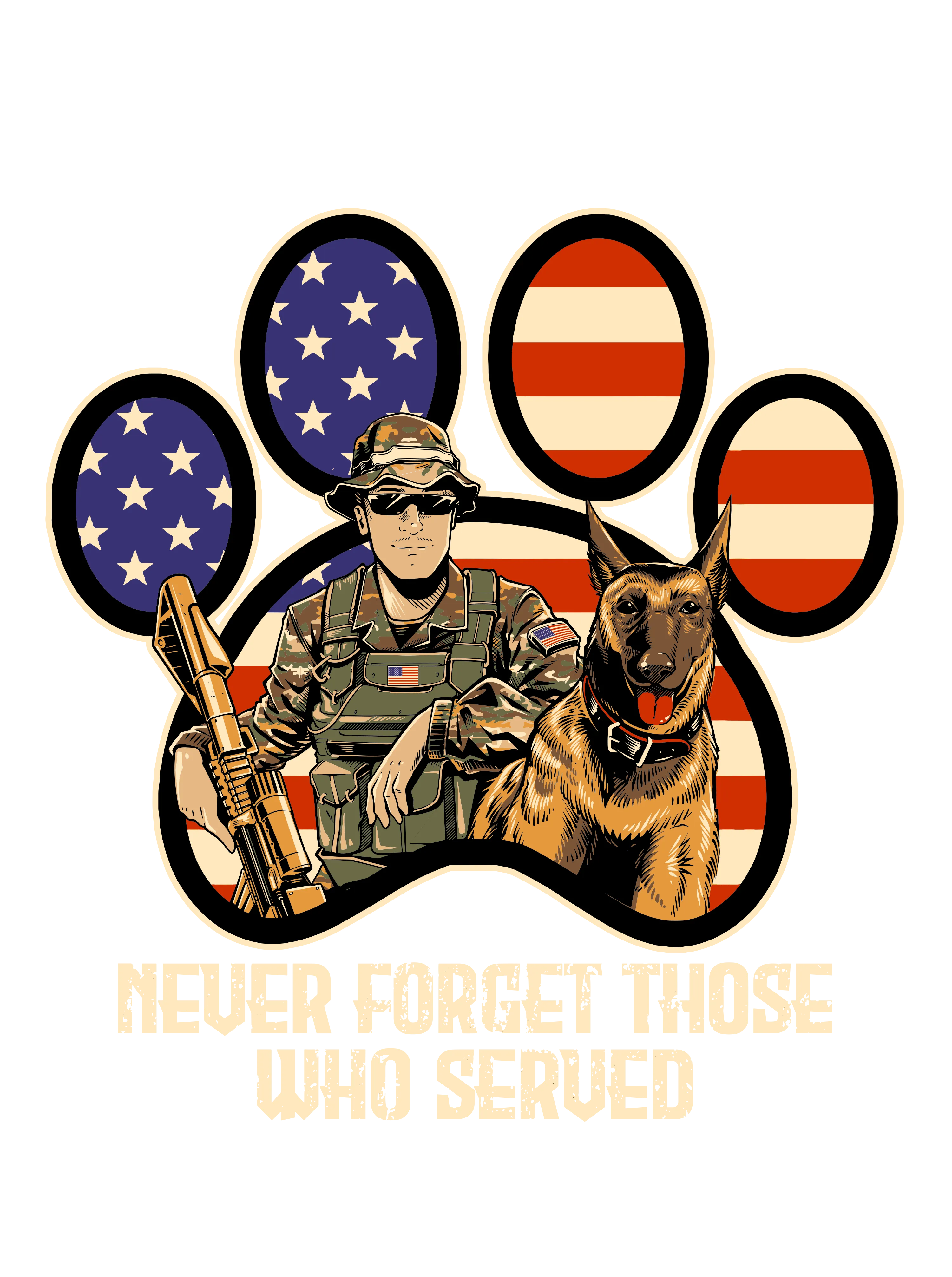 Freedom Pawz - Black (Adult Short Sleeve T-Shirt)