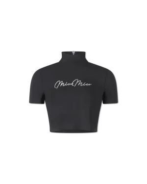 Georgette Turtleneck Cropped Tshirt
