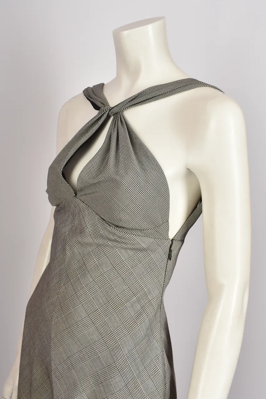 GIANNI VERSACE S/S 1998 HALTER NECK MIDI DRESS
