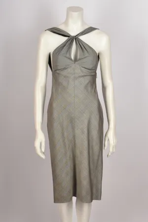 GIANNI VERSACE S/S 1998 HALTER NECK MIDI DRESS