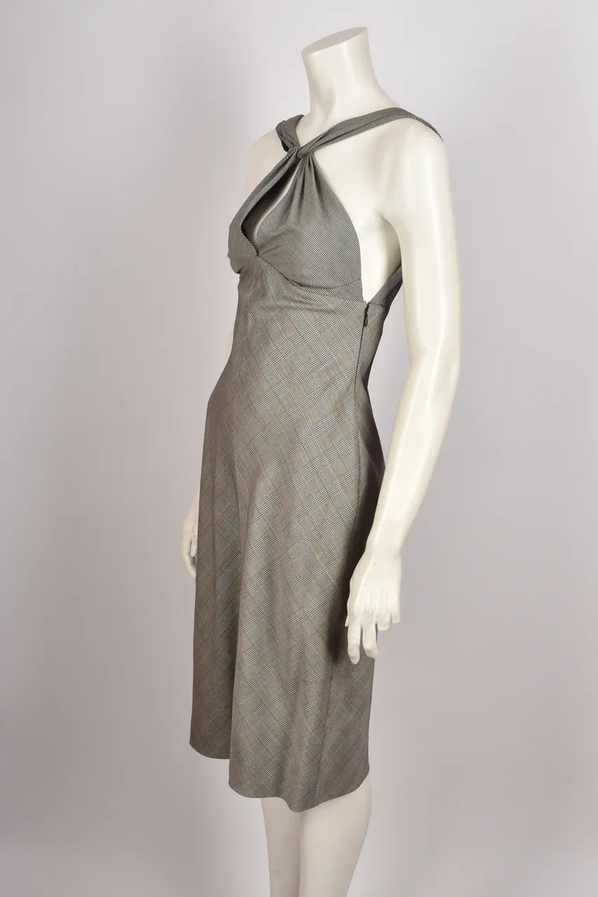 GIANNI VERSACE S/S 1998 HALTER NECK MIDI DRESS