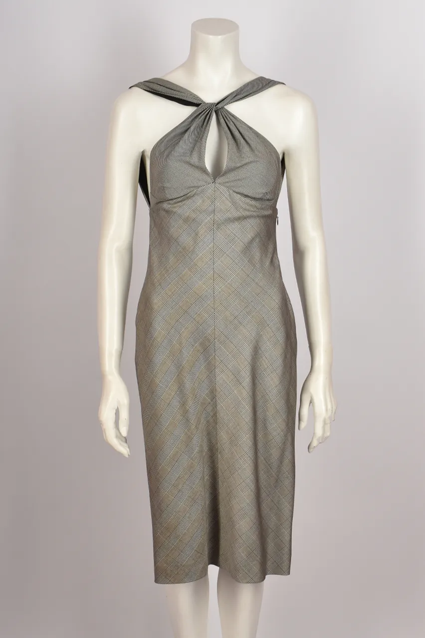 GIANNI VERSACE S/S 1998 HALTER NECK MIDI DRESS