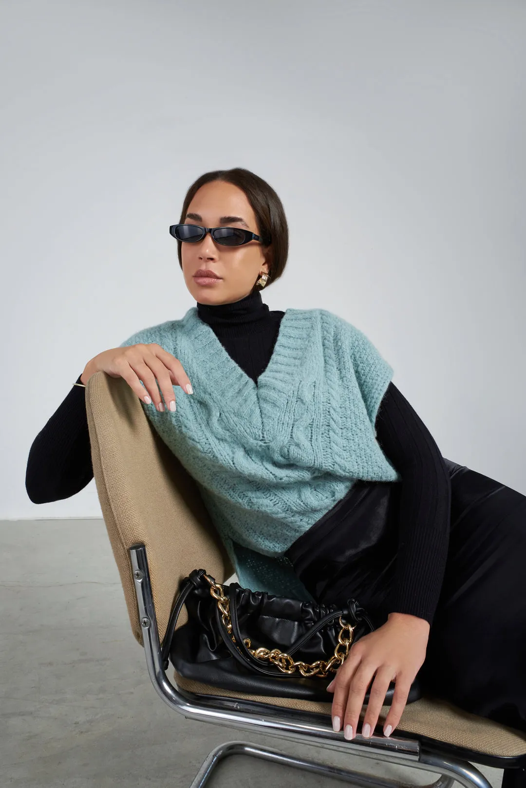 Gilet Oversize In Misto Alpaca E Lana Merino - Edith