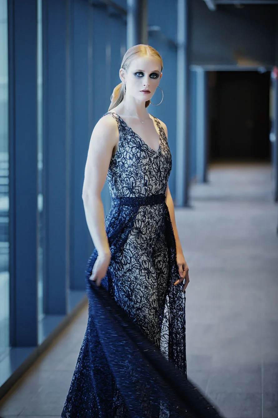 Glam Jumpsuit With Detachable Skirt/Cape