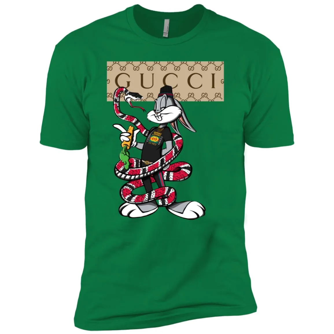 Gucci Rabbit Snake Gift Birthday T-shirt Men Short Sleeve T-Shirt