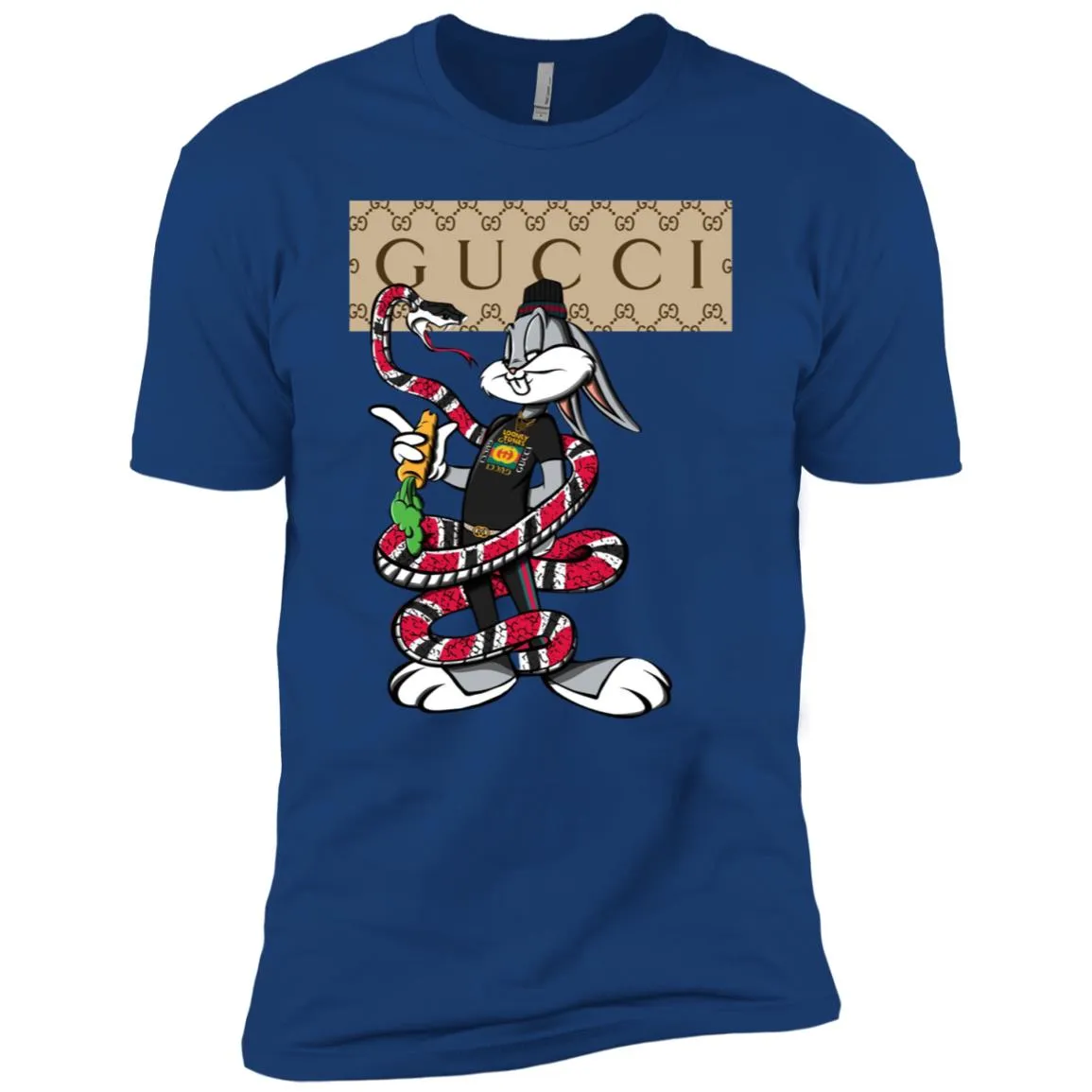 Gucci Rabbit Snake Gift Birthday T-shirt Men Short Sleeve T-Shirt
