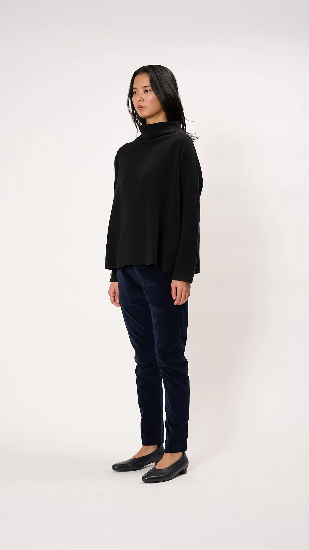 High Neck JP Top in Black