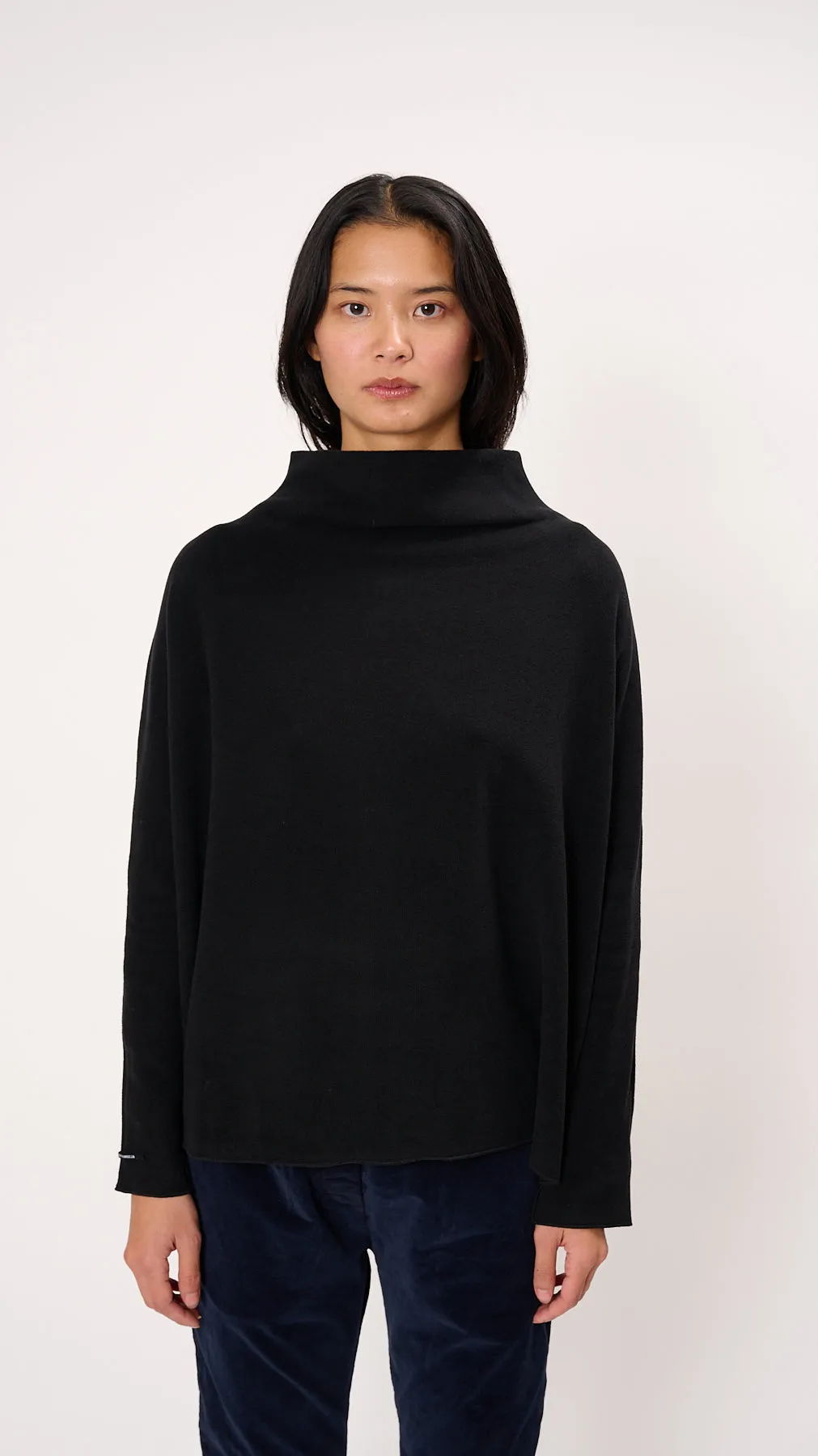 High Neck JP Top in Black