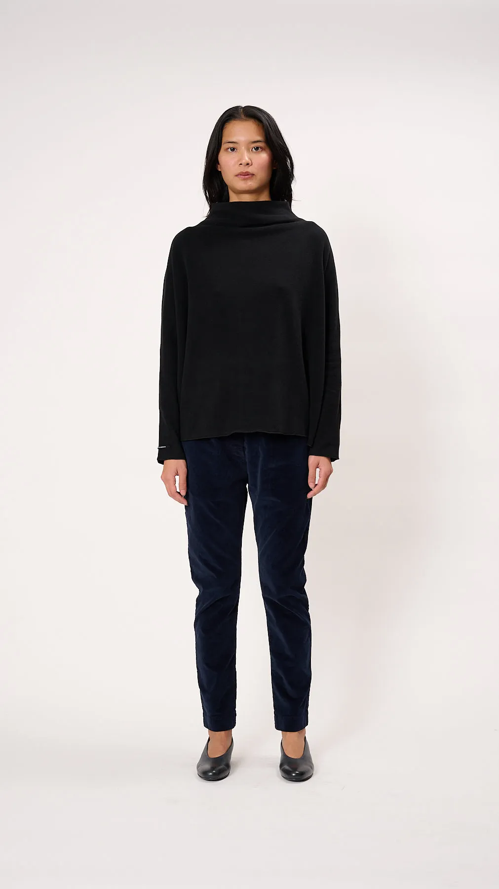 High Neck JP Top in Black