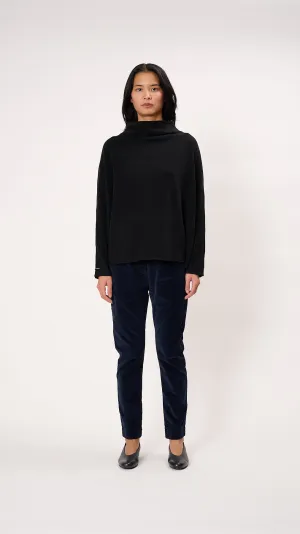 High Neck JP Top in Black