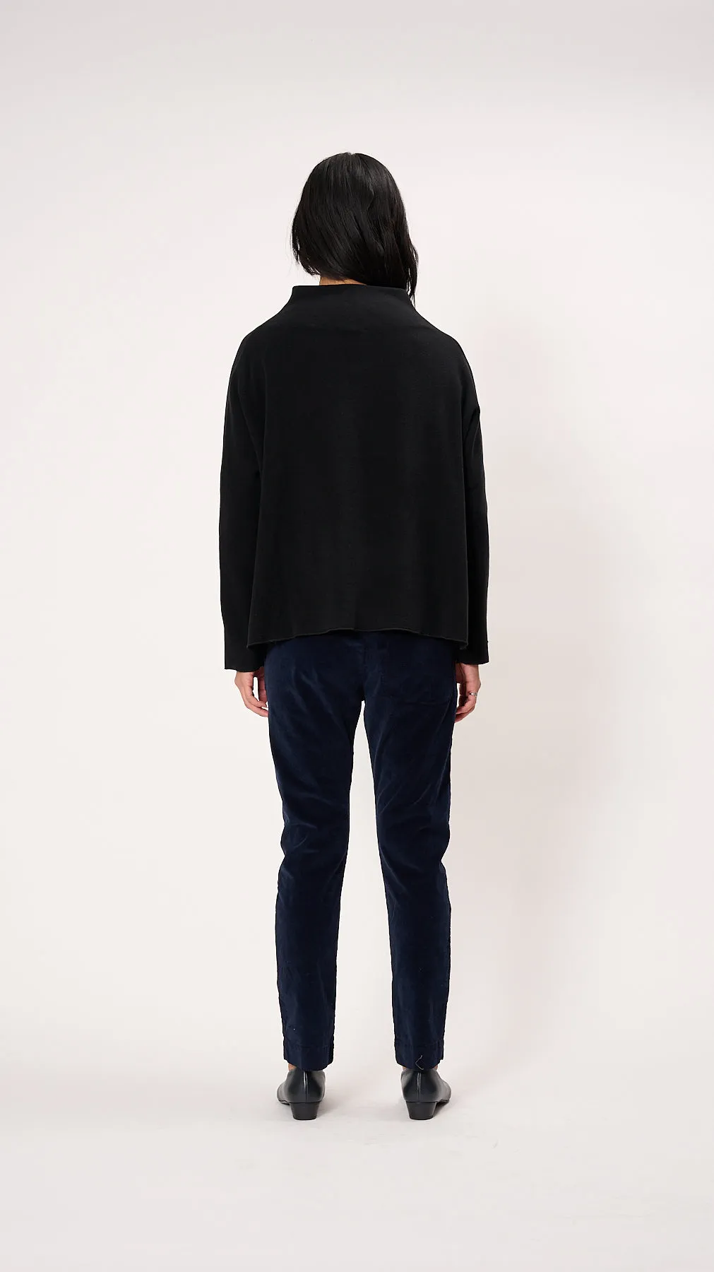High Neck JP Top in Black