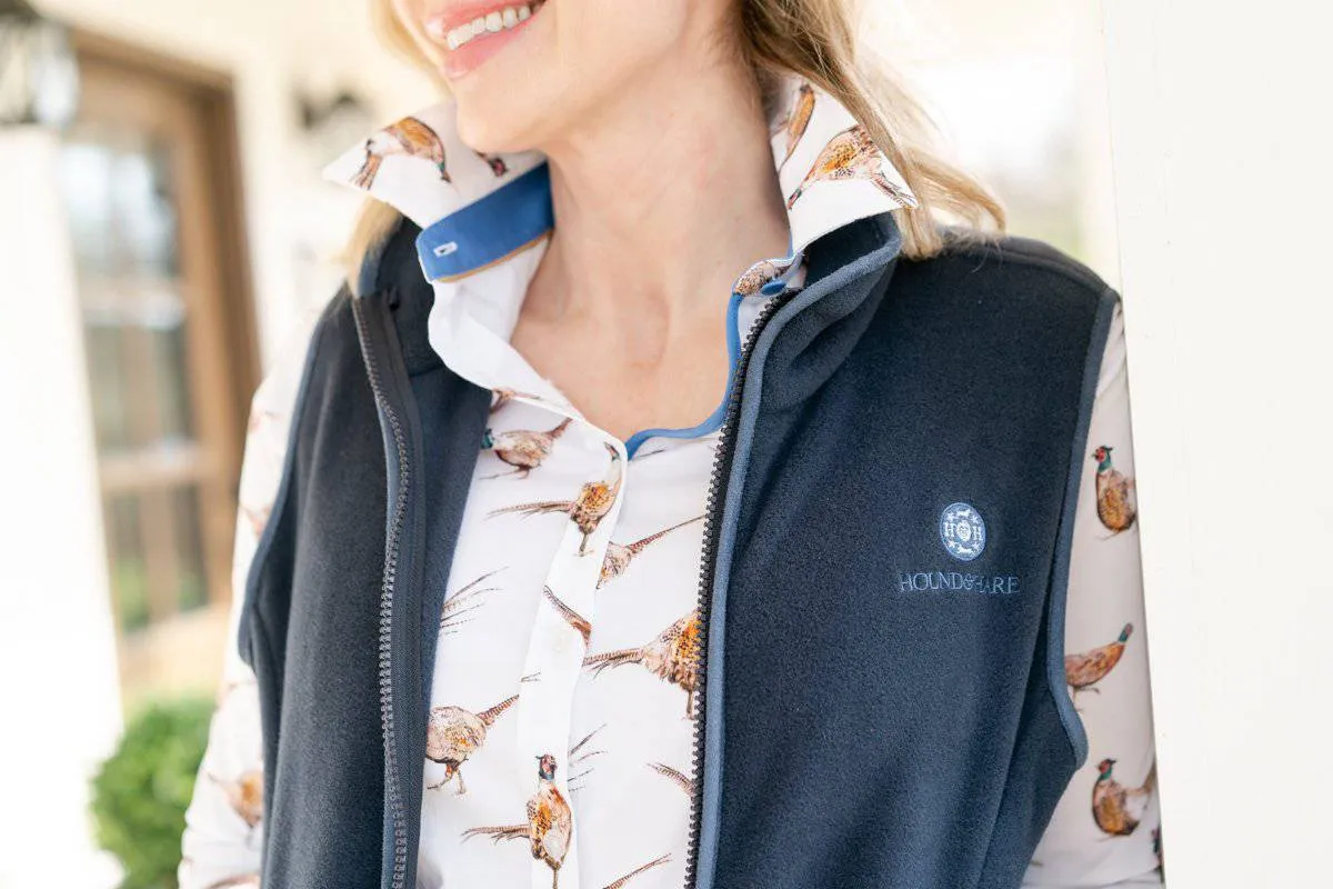 Hound & Hare Ladies Fleece Gilet - Bluegrass Blue