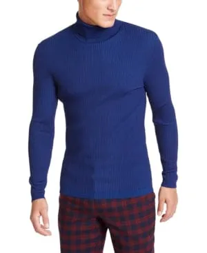 INC - Plaited Ribbed Knit Turtleneck Sweater