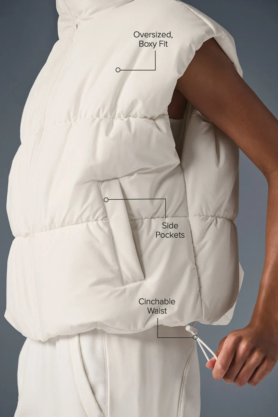 Incline Puffer Vest - Ivory