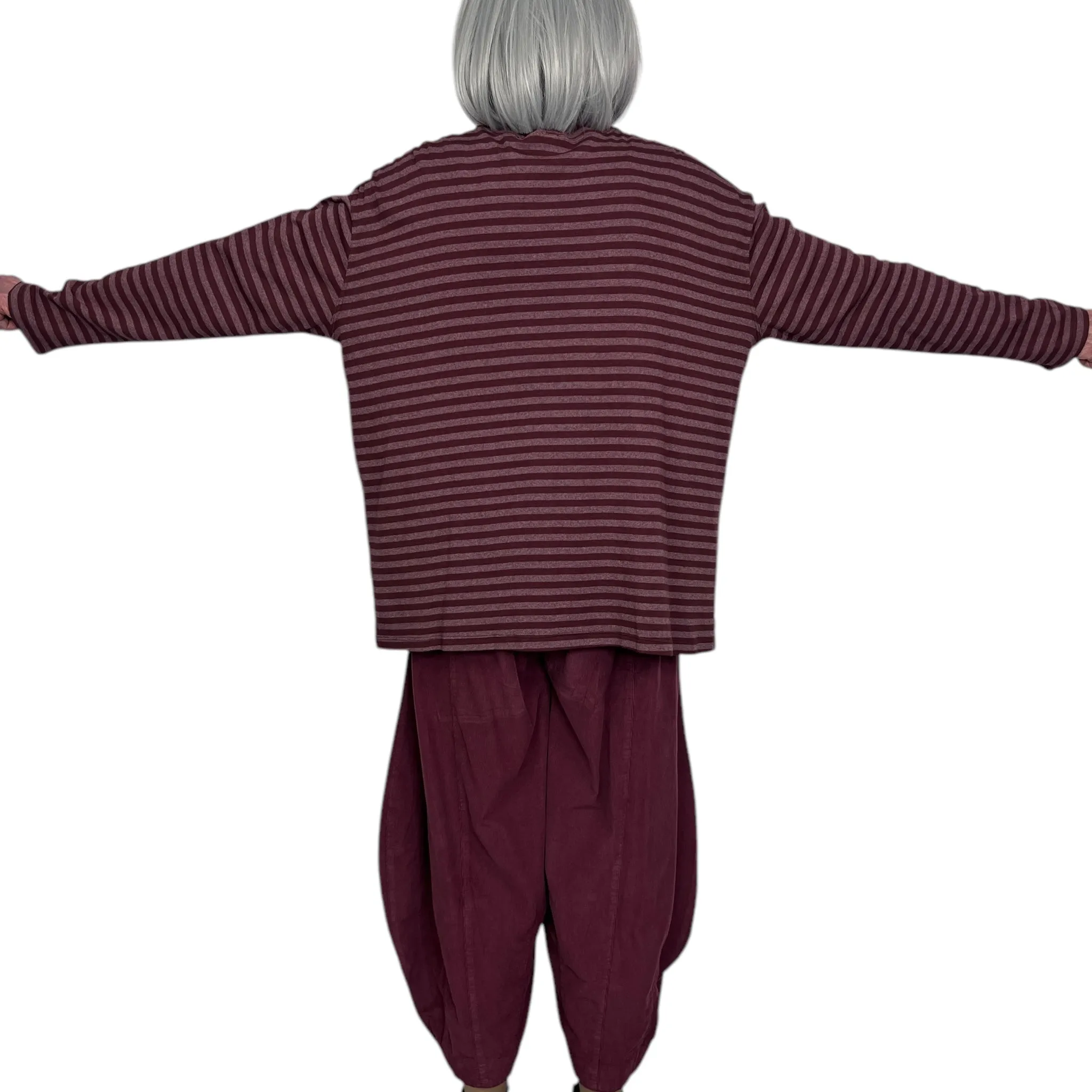 INVISIBLE STRIPE MOCK TURTLENECK