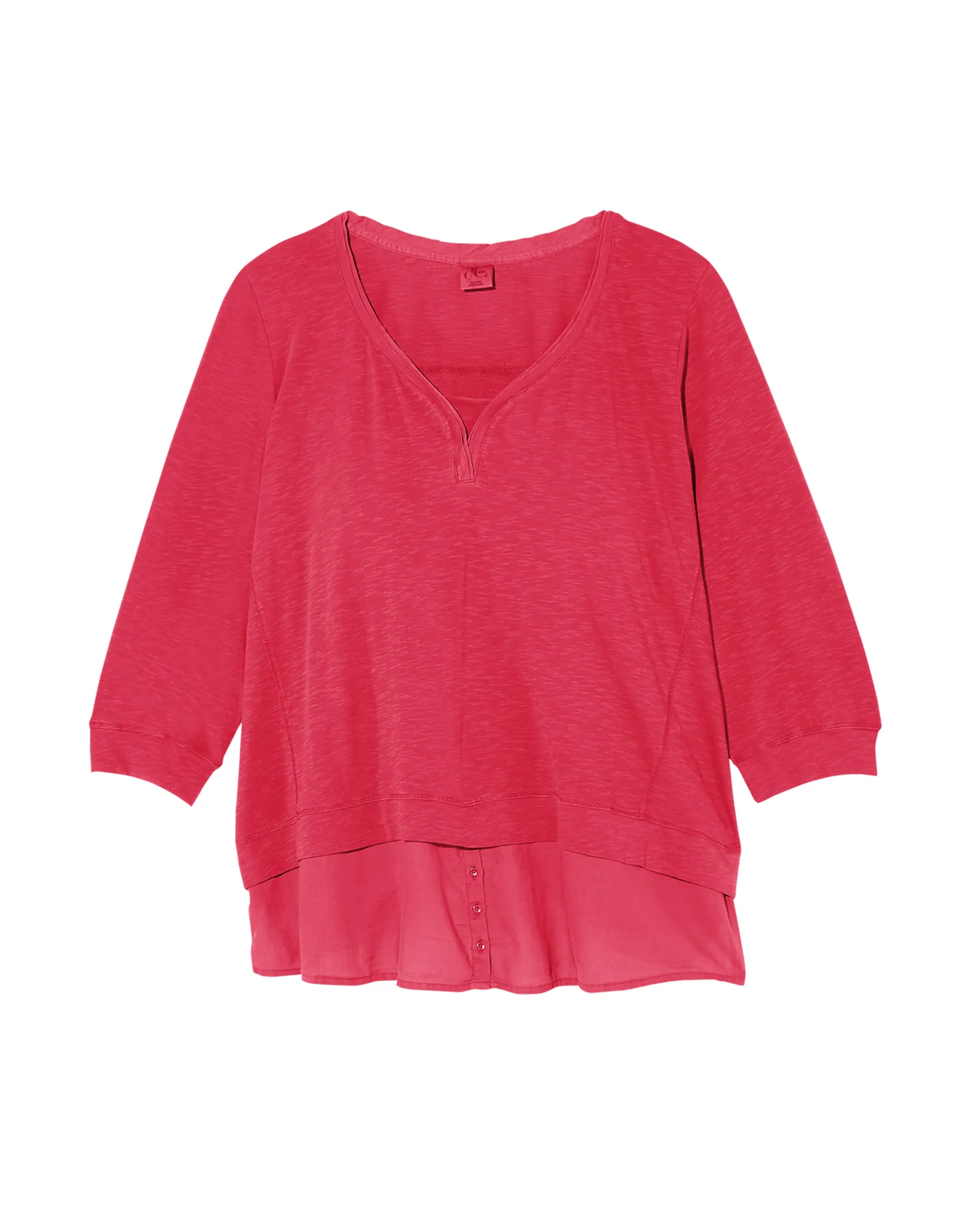Iris Mixed Media Tee | Red