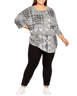 Isabel Point Front Top | Black / White
