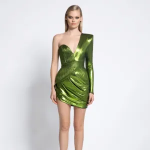 It's No Game Mettalic Mini Dress
