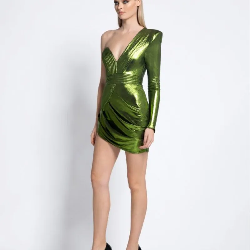 It's No Game Mettalic Mini Dress