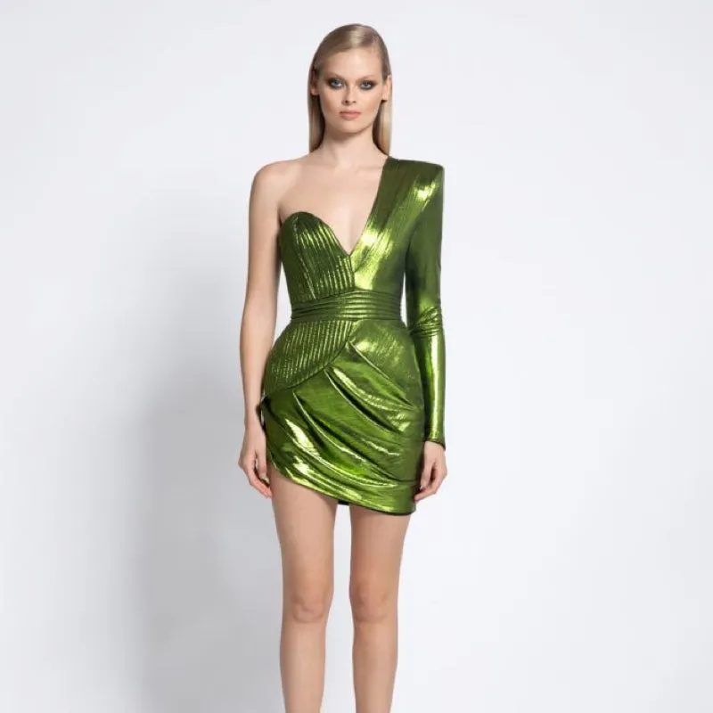 It's No Game Mettalic Mini Dress