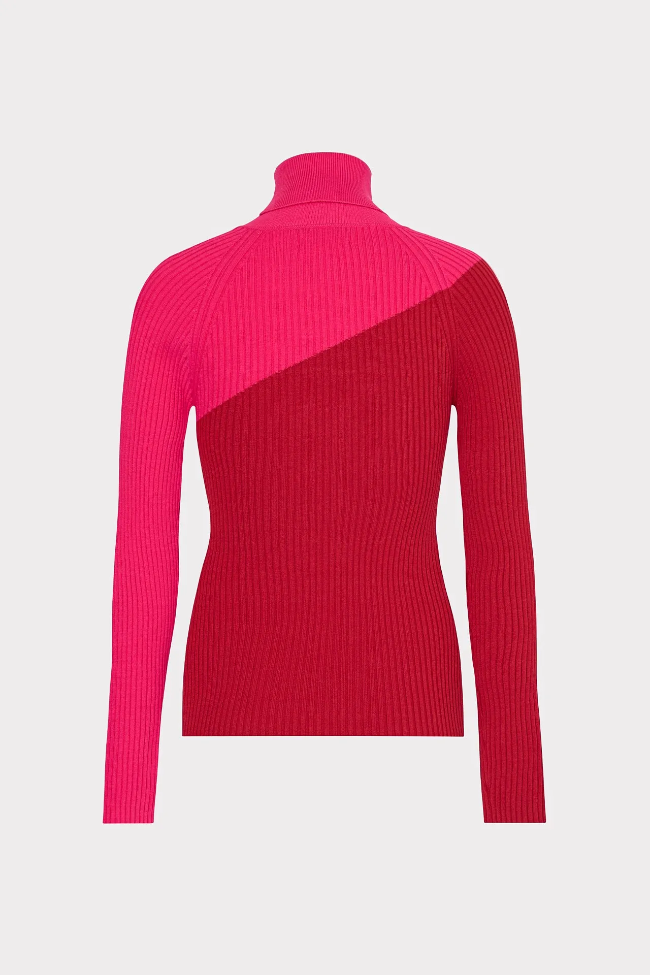 Kenna Color Block Turtleneck Sweater