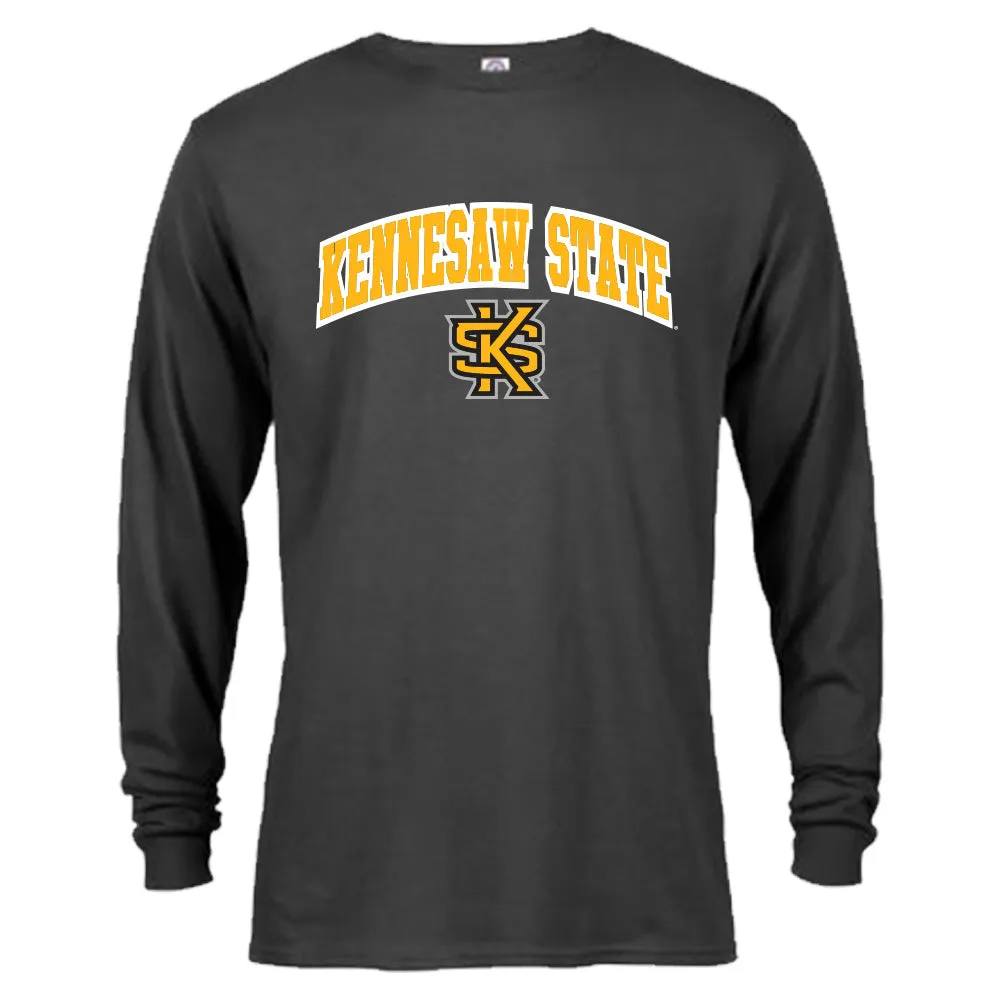 Kennesaw State University KSU Owls Arched Text with KS Logo Long Sleeve T-Shirt