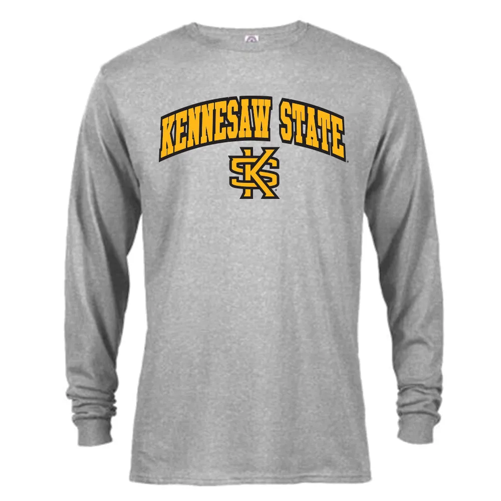 Kennesaw State University KSU Owls Arched Text with KS Logo Long Sleeve T-Shirt