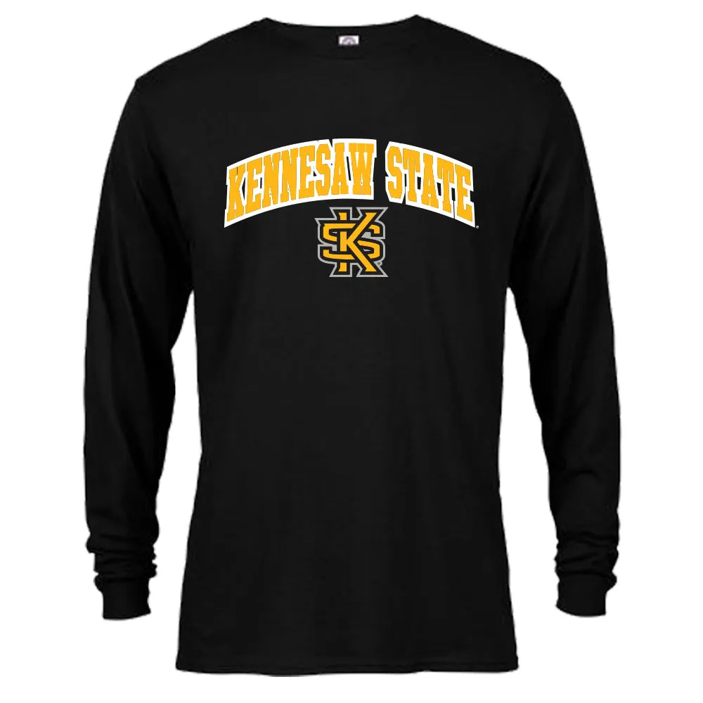 Kennesaw State University KSU Owls Arched Text with KS Logo Long Sleeve T-Shirt