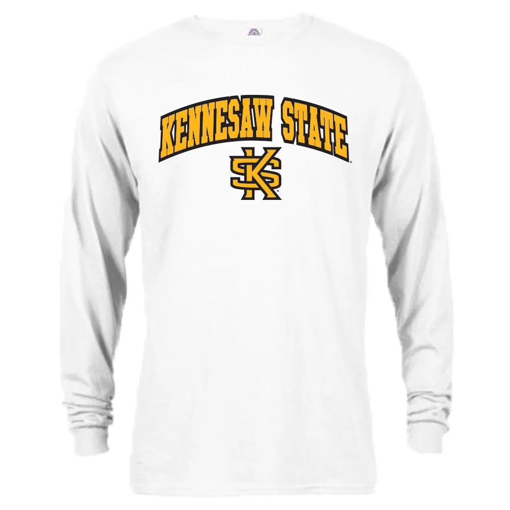 Kennesaw State University KSU Owls Arched Text with KS Logo Long Sleeve T-Shirt