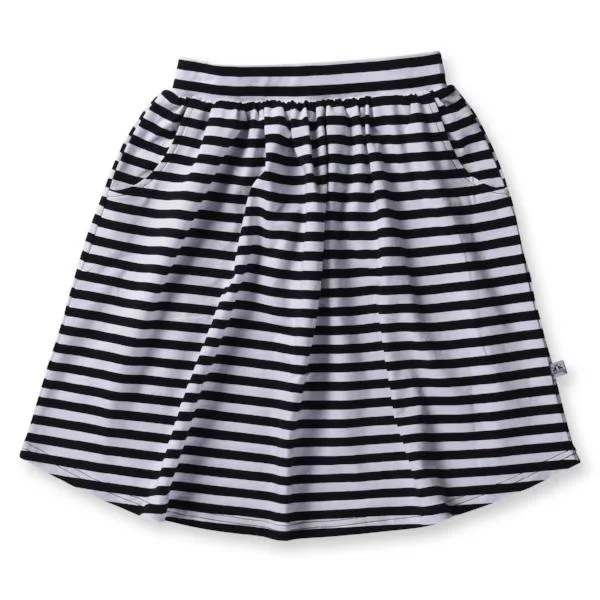 Little Horn Skirt Black Stripe