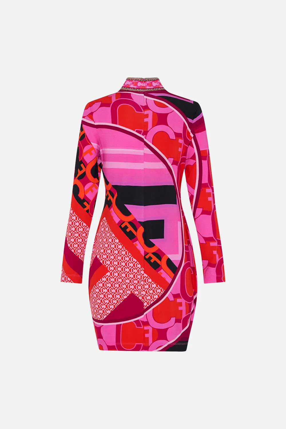 LONG SLEEVE FITTED MINI DRESS CIAO PALAZZO