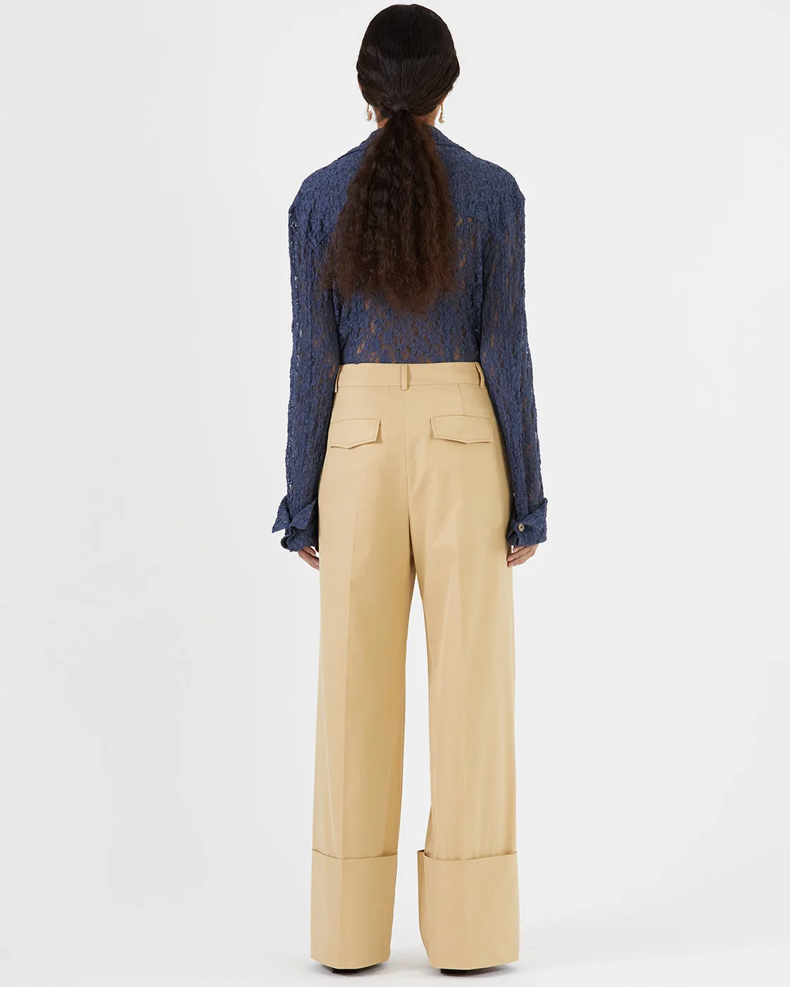Macie Trousers Cotton Blend Tan
