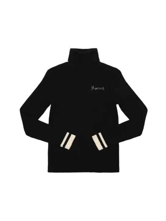 Marni Junior   Cotton blend knit turtleneck sweater 