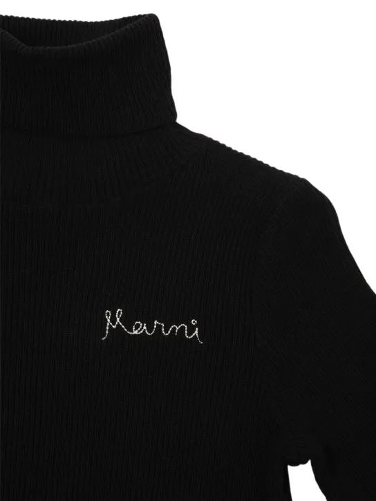Marni Junior   Cotton blend knit turtleneck sweater 