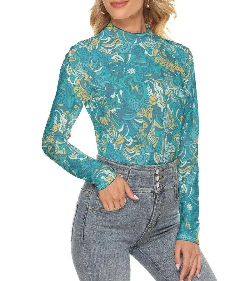 Masu Long Sleeve Turtleneck Top