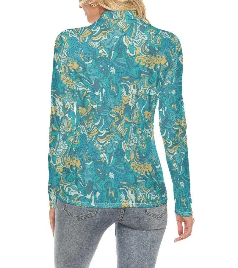 Masu Long Sleeve Turtleneck Top