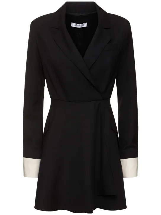 Max Mara   Sella wool gabardine mini dress 