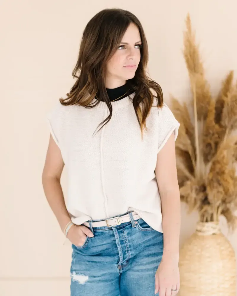 Mock Neck Sleeveless