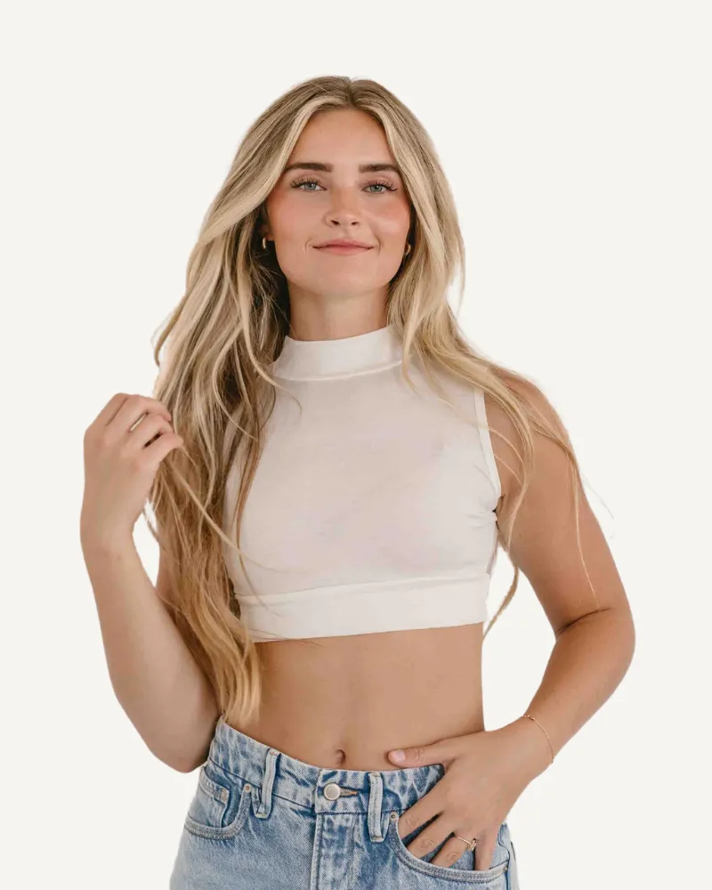 Mock Neck Sleeveless