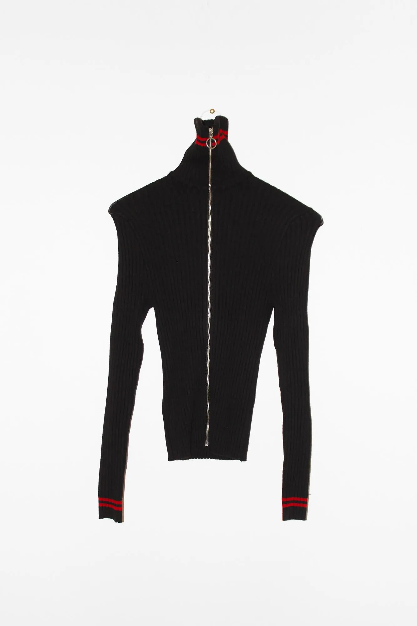 NONNA Starter Jacket in Onyx/Pomodoro Stripe