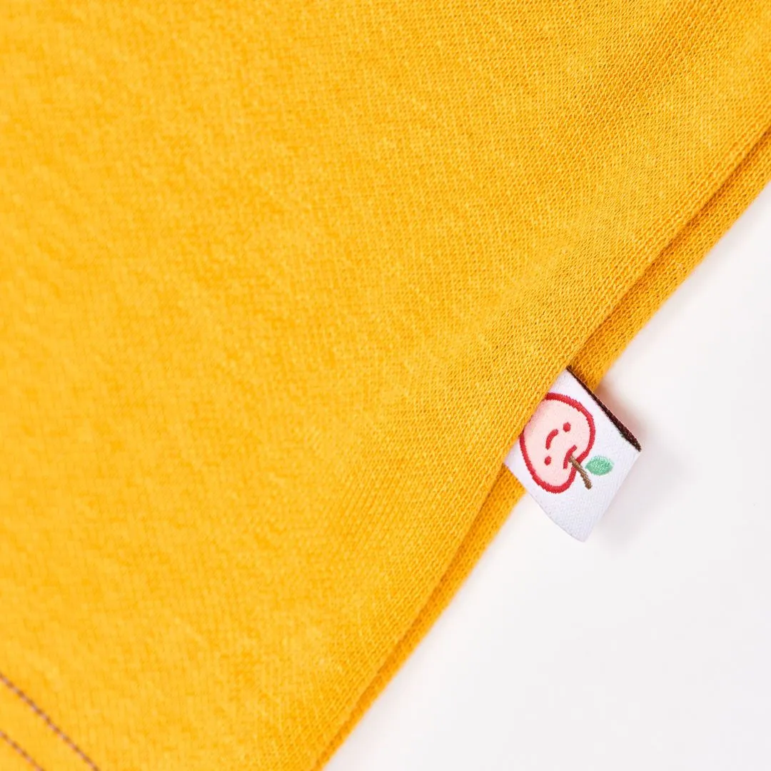 Organic cotton boys longsleeve top "Jacquard Mustard|Indigo" made from 100% organic cotton