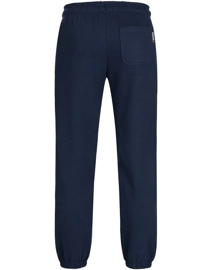 Plaistow Fleece Cuffed Joggers in Peacoat - Sonneti