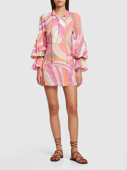 Pucci   Iride printed cotton muslin mini dress 
