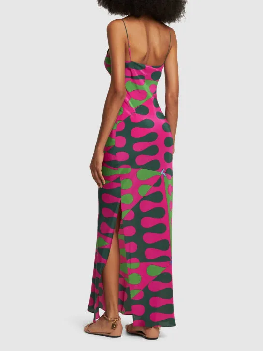 Pucci   Printed silk crepe long dress 