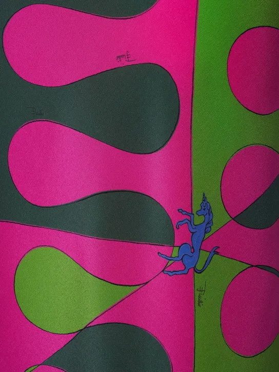 Pucci   Printed silk crepe long dress 