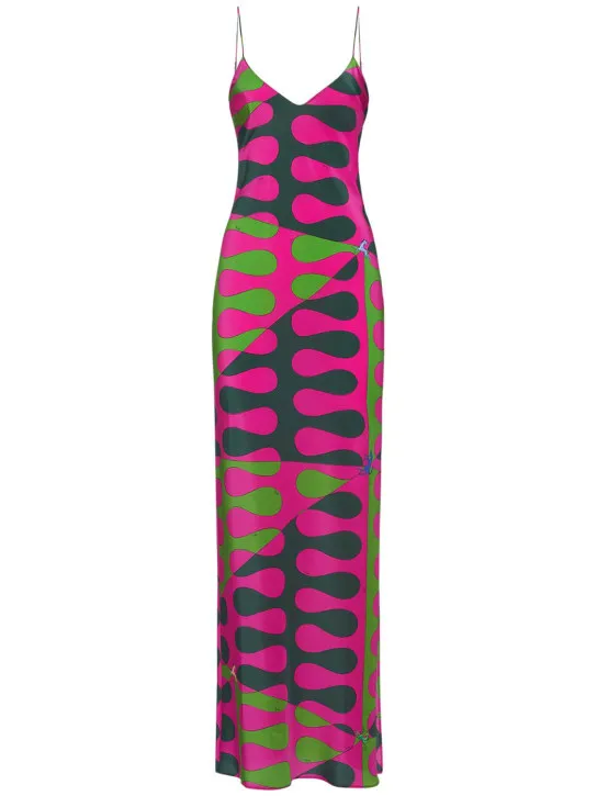Pucci   Printed silk crepe long dress 