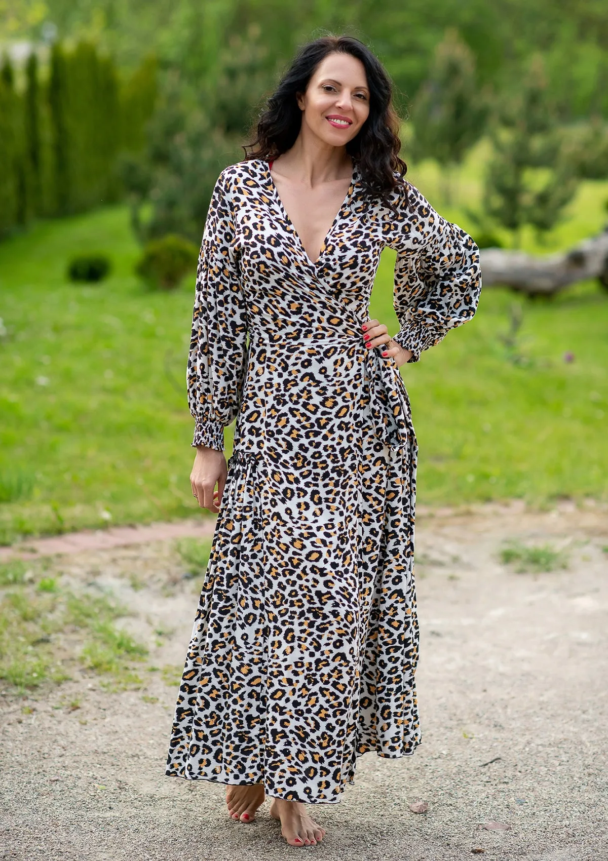 Queen Wrap Leopard Dress